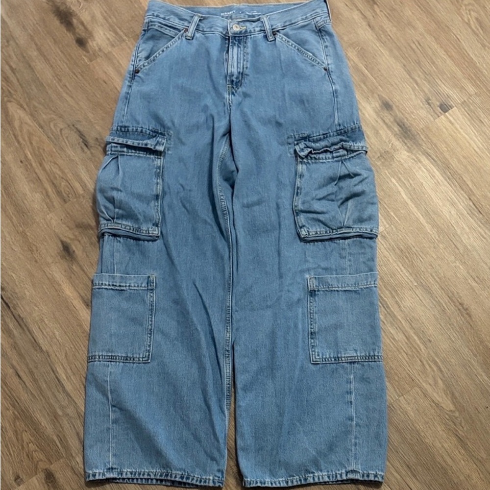 Old Navy Cargo Jeans - Mid Rise Wide Legs Size 4